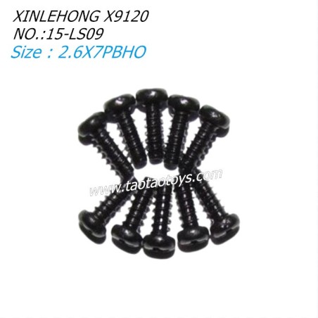 XINLEHONG TOYS X9120 Parts Round Headed Screw 2.6X7PBHO 15-LS09