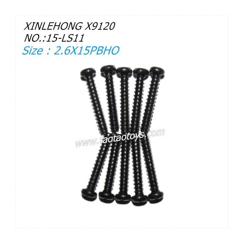 XINLEHONG TOYS X9120 Parts Round Headed Screw 2.6X15PBHO 15-LS11