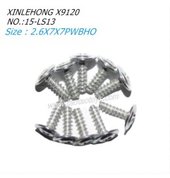 XINLEHONG TOYS X9120 Parts Round Headed Screw 2.6X7X7PWBHO 15-LS13