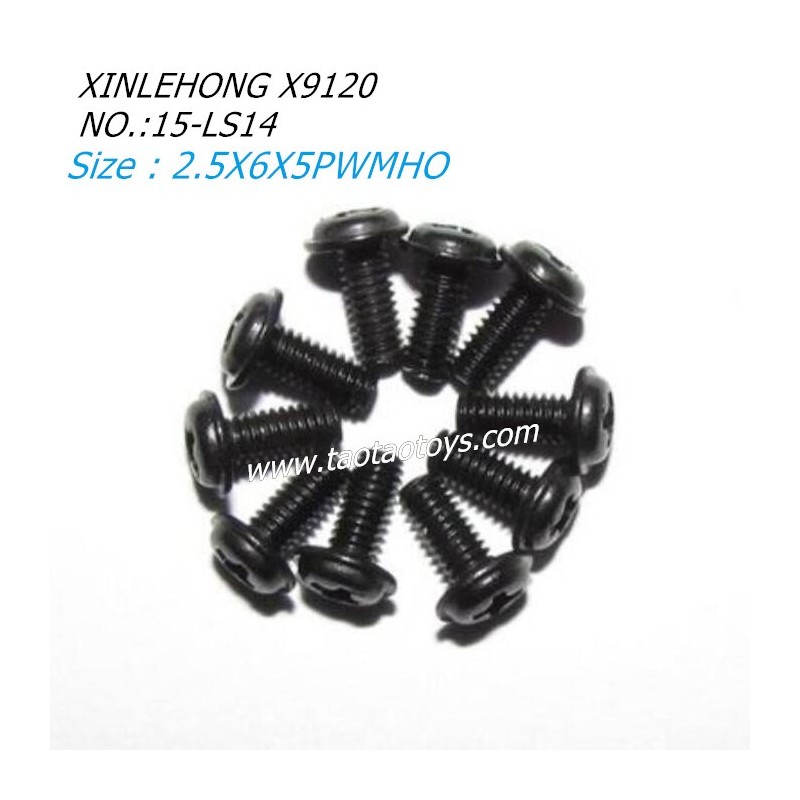 XINLEHONG TOYS X9120 Parts Round Headed Screw 2.5X6X5PWMHO 15-LS14