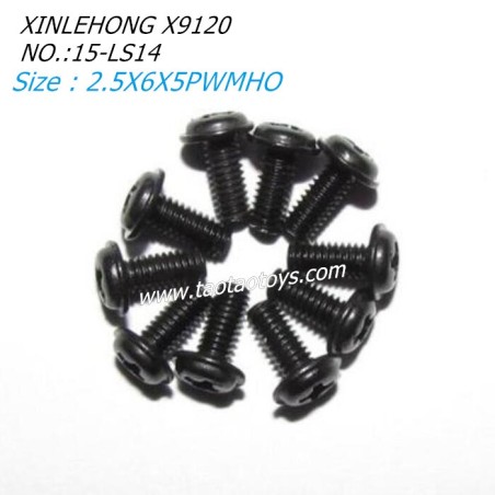 XINLEHONG TOYS X9120 Parts Round Headed Screw 2.5X6X5PWMHO 15-LS14