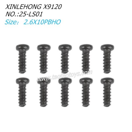 XINLEHONG TOYS X9120 Parts Round Headed Screw 2.6X10PBHO 25-LS01