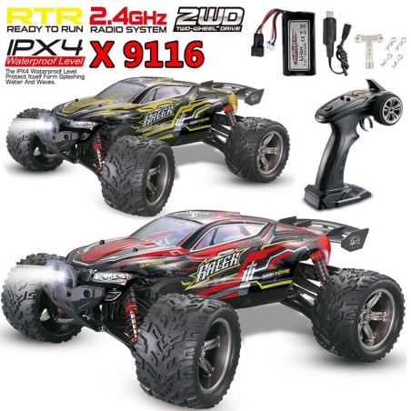 XINLEHONG TOYS 9116 RC CAR 1:12 2.4G High Speed Remote Control Car RED YELLOW