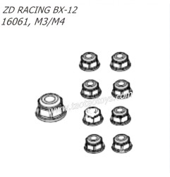ZD Racing BX12 RC Buggy Parts M4 M3 Nuts 16061