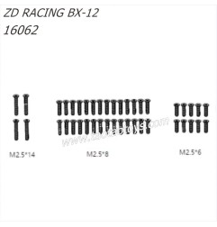 ZD Racing BX12 RC Buggy Parts M2.5x14 M2.5x8 M2.5x6 Screws 16062