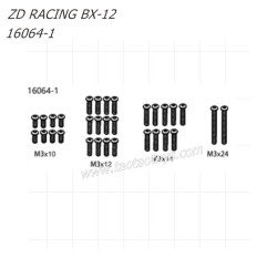 ZD Racing BX12 1/12 RC Buggy Parts Screws 16064-1