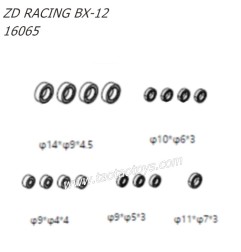 ZD Racing BX12 1/12 RC Buggy Parts Bearing Set 16065