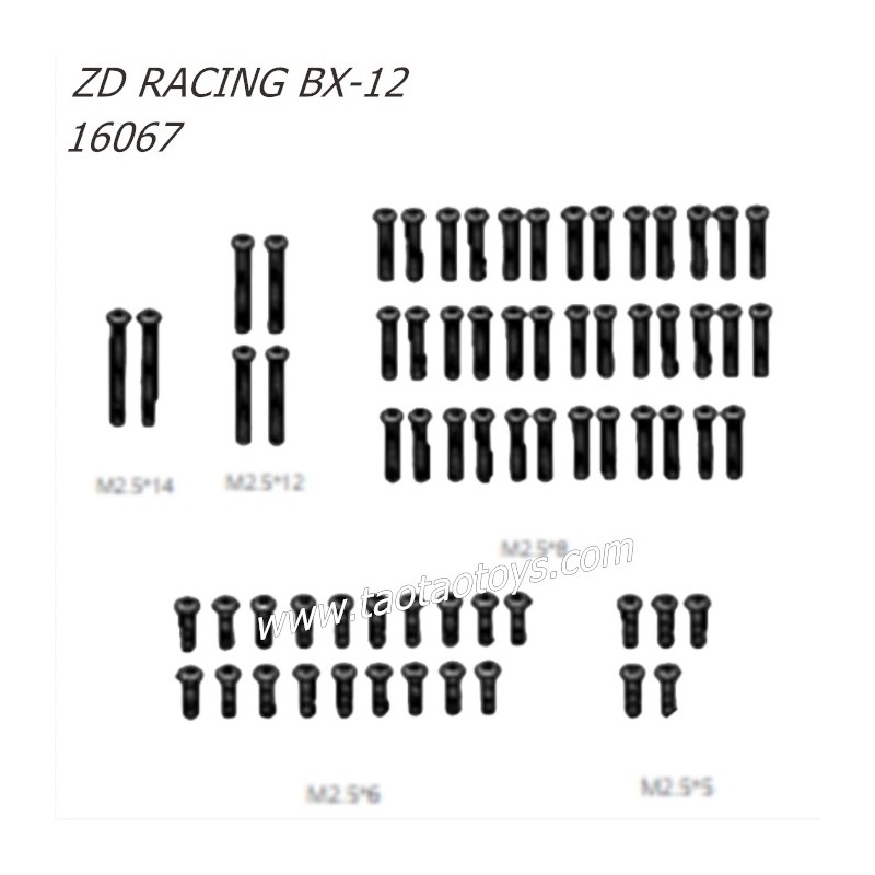 ZD Racing BX12 1/12 RC Buggy Parts Pan head Screw 16067