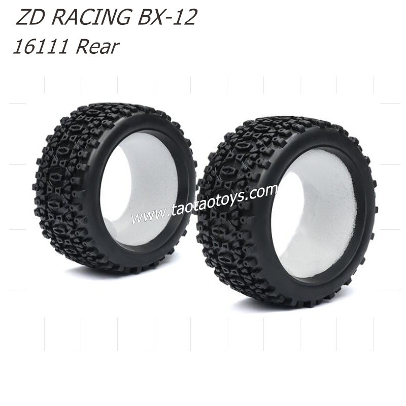 ZD Racing BX12 1/12 RC Buggy Parts Rear Tires and sponge set 16111 ZD Racing BX12 1/12 RC Buggy Parts Rear Tires and sponge set 16111