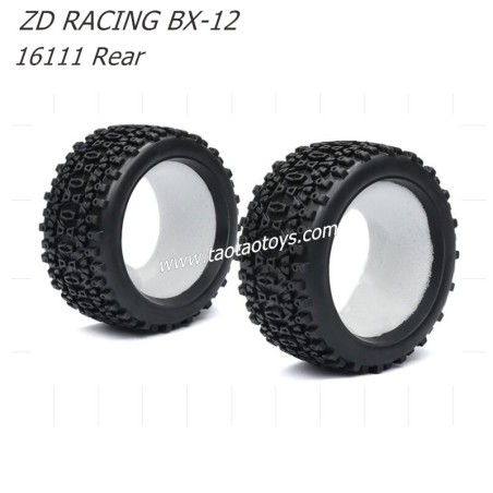 ZD Racing BX12 1/12 RC Buggy Parts Rear Tires and sponge set 16111
