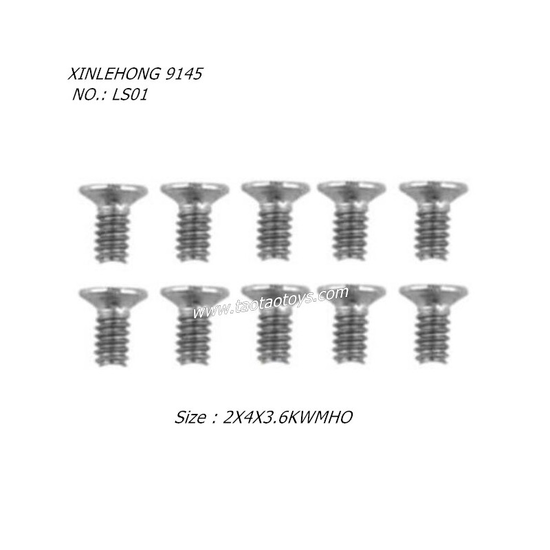 XINLEHONG TOYS 9145 Parts 2X4X3.6KWMHO Round Headed Screw LS01 XINLEHONG TOYS 9145 Parts 2X4X3.6KWMHO Round Headed Screw LS01