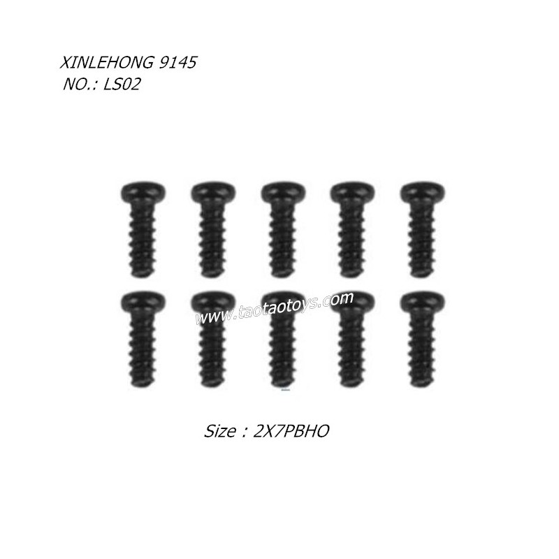 XINLEHONG TOYS 9145 Parts 2X7PBHO Round Headed Screw LS02 XINLEHONG TOYS 9145 Parts 2X7PBHO Round Headed Screw LS02
