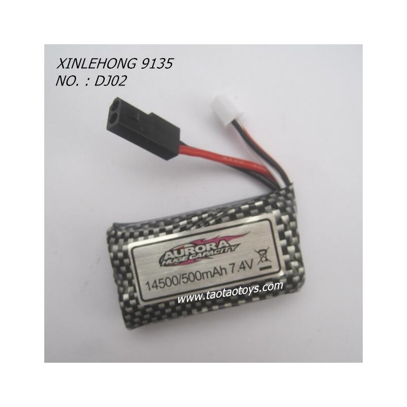 XINLEHONG TOYS 9135 Parts Battery 7.4V 500mAh DJ02